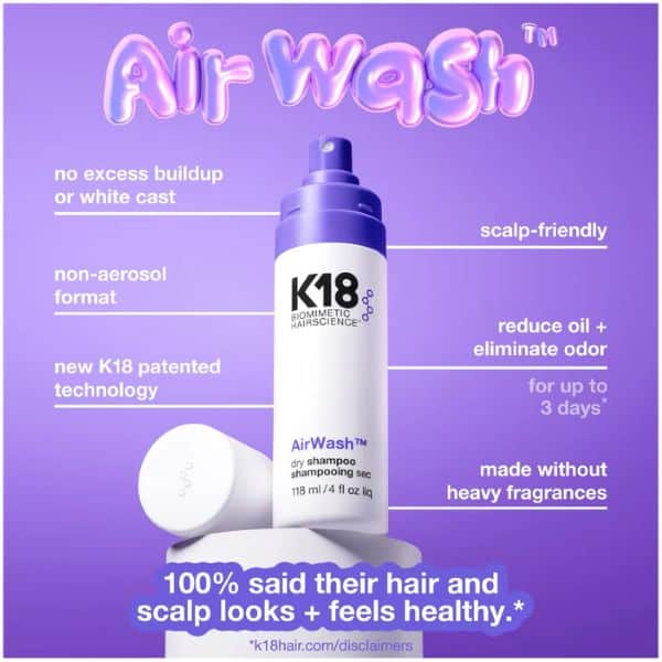 K18 Airwash Dry Shampoo 118ml